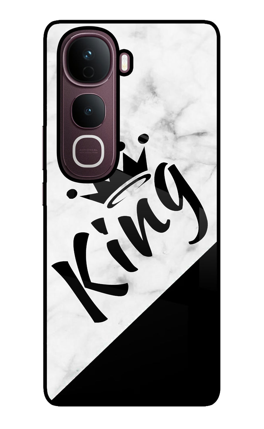 King Vivo Y400 Pro 5G Back Cover, Glass case