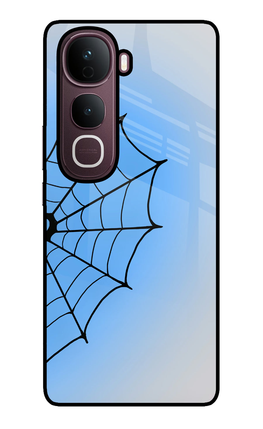 Blue Web Vivo Y400 Pro 5G Back Cover, Glass case