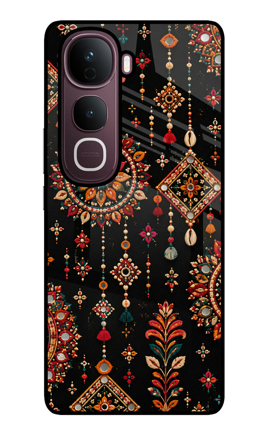 Boho Noir Vivo Y400 Pro 5G Back Cover, Glass case