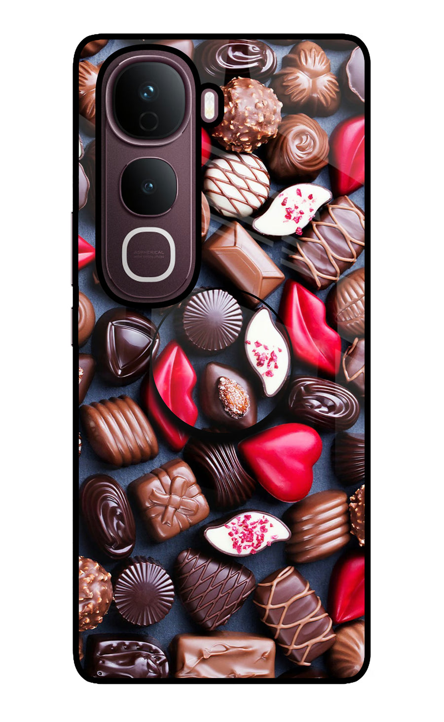 Chocolates Vivo Y400 Pro 5G Pop Case, Glass case