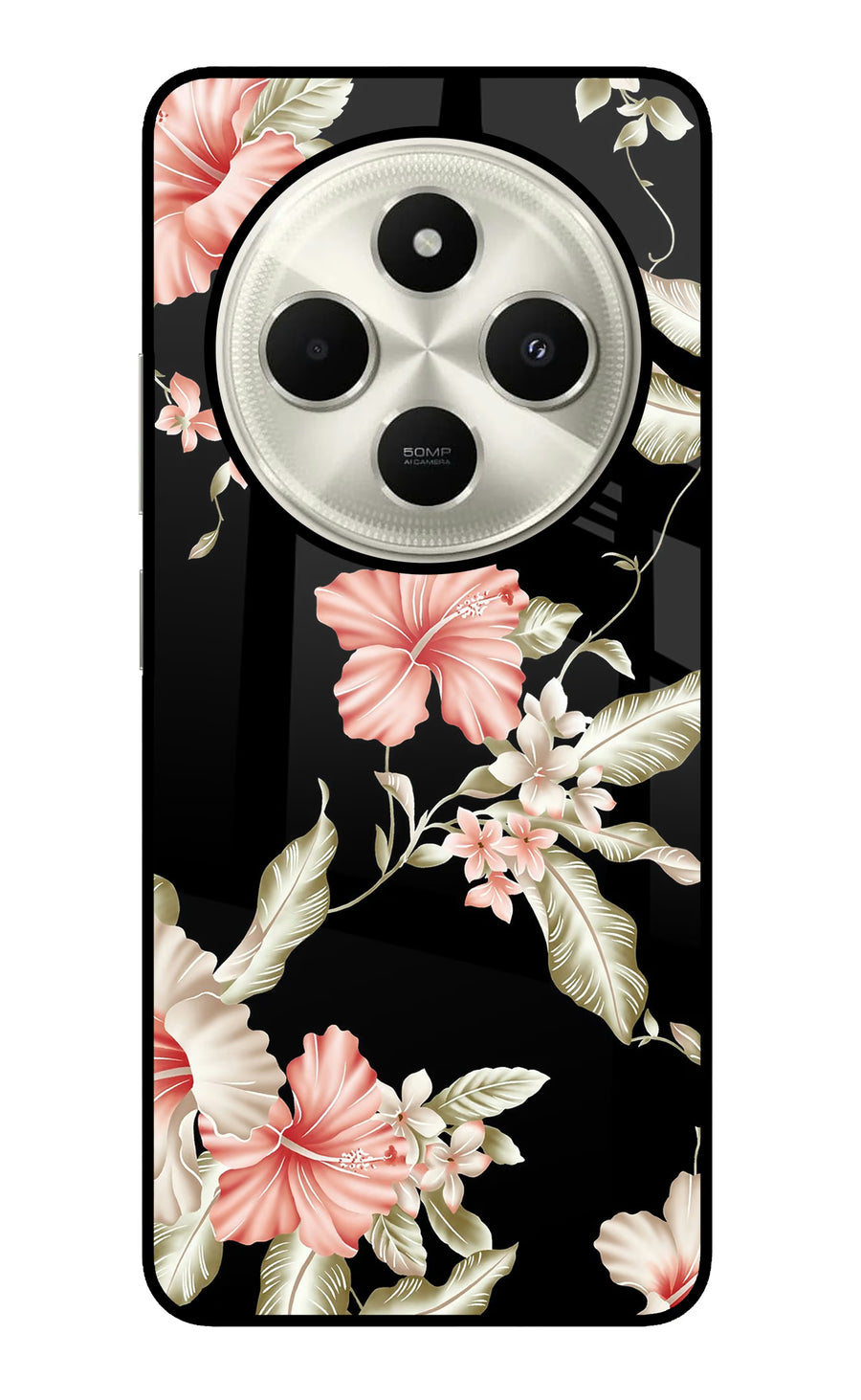 Flowers Poco C75 5G Back Cover, Glass case