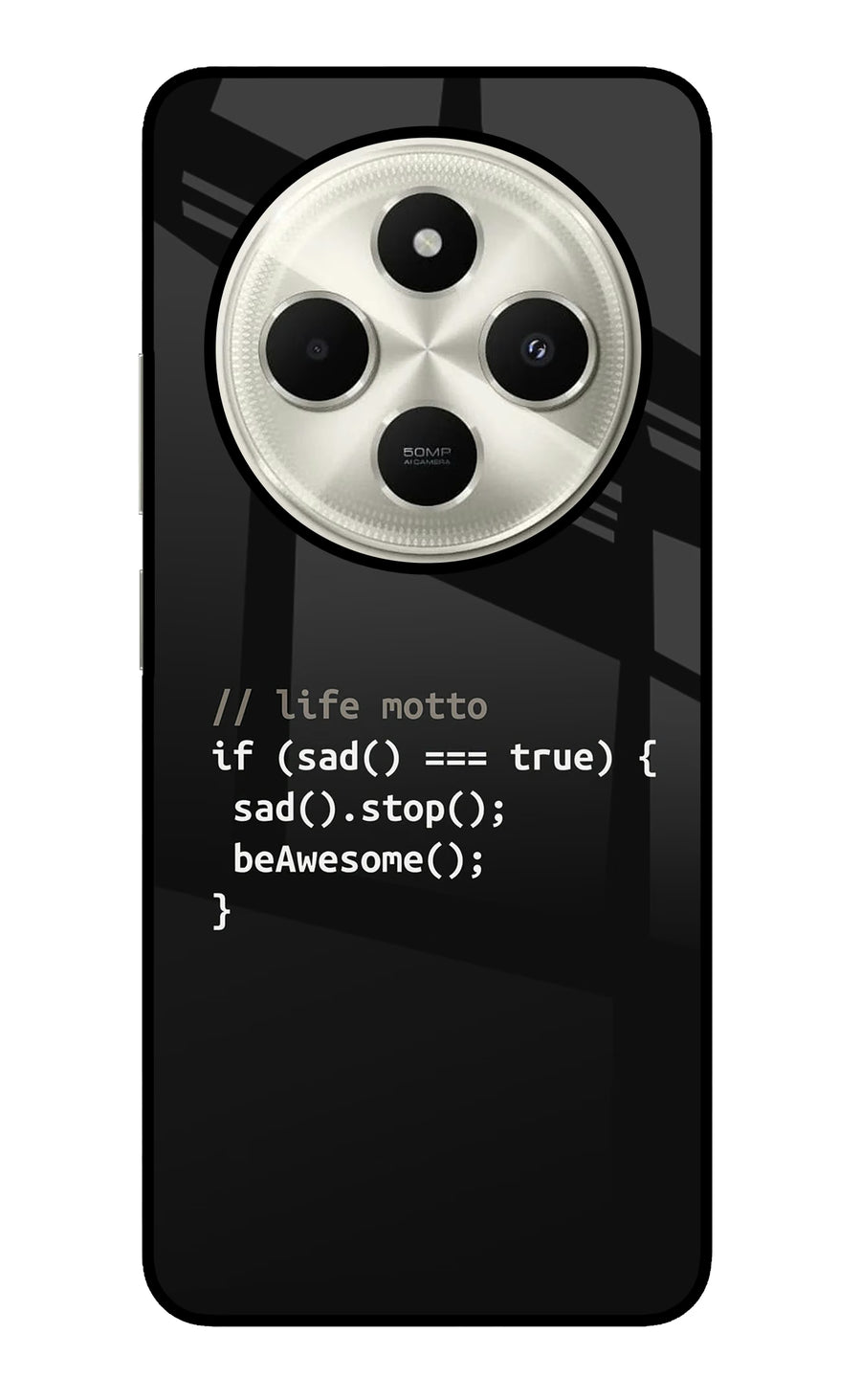 Life Motto Code Poco C75 5G Back Cover, Glass case