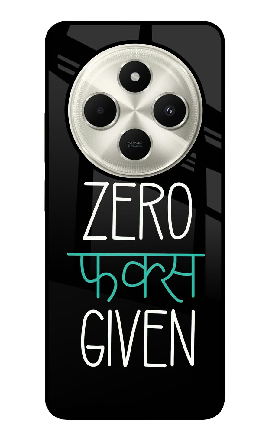 Zero Fucks Given Poco C75 5G Back Cover, Glass case