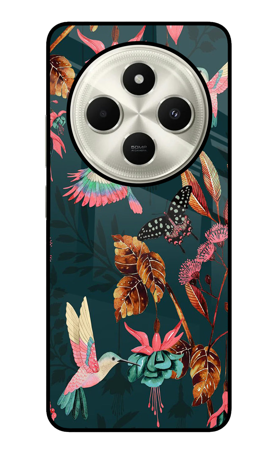 Birds Poco C75 5G Back Cover, Glass case