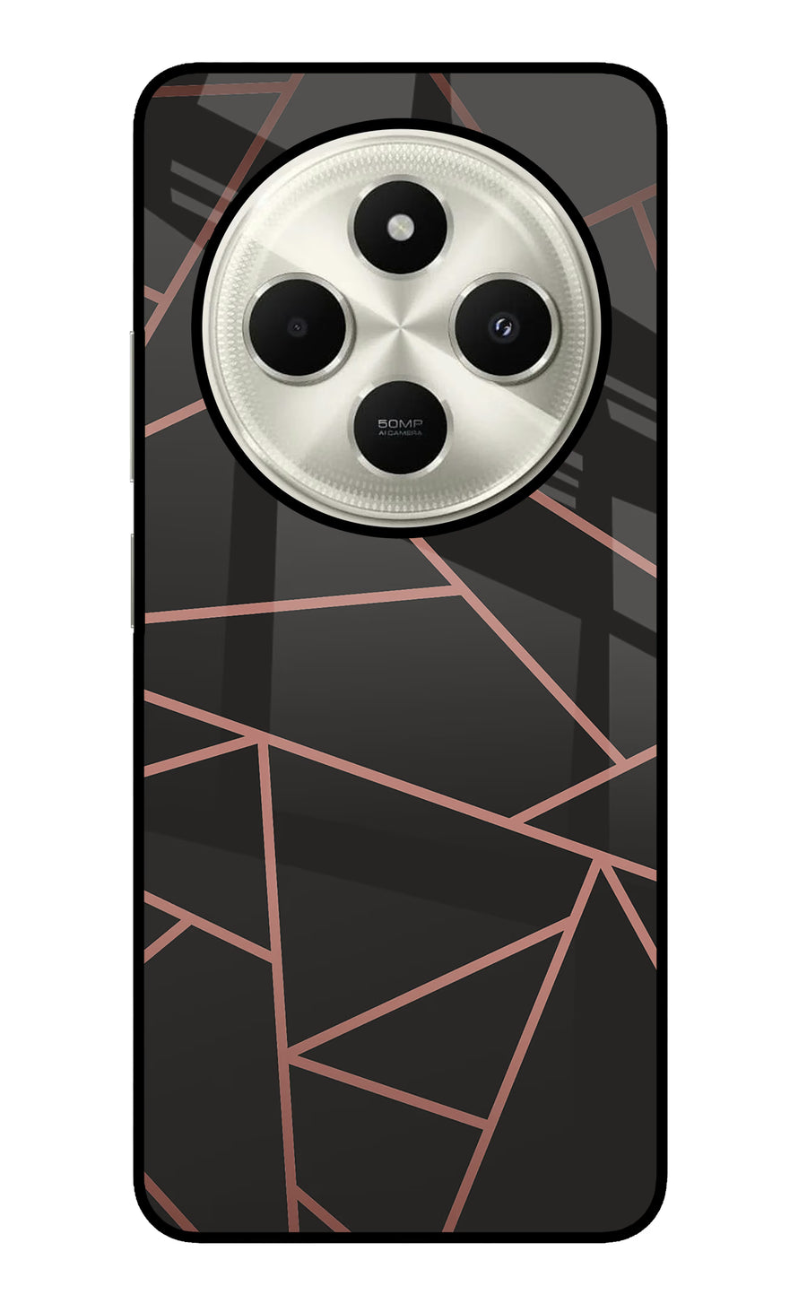 Geometric Pattern Poco C75 5G Back Cover, Glass case