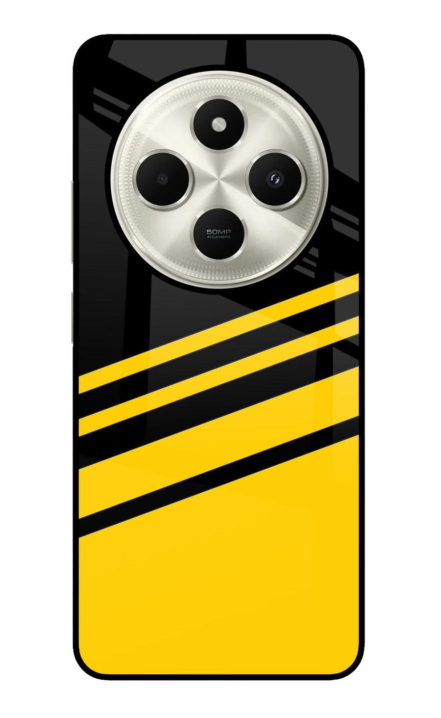 Yellow Shades Poco C75 5G Back Cover, Glass case