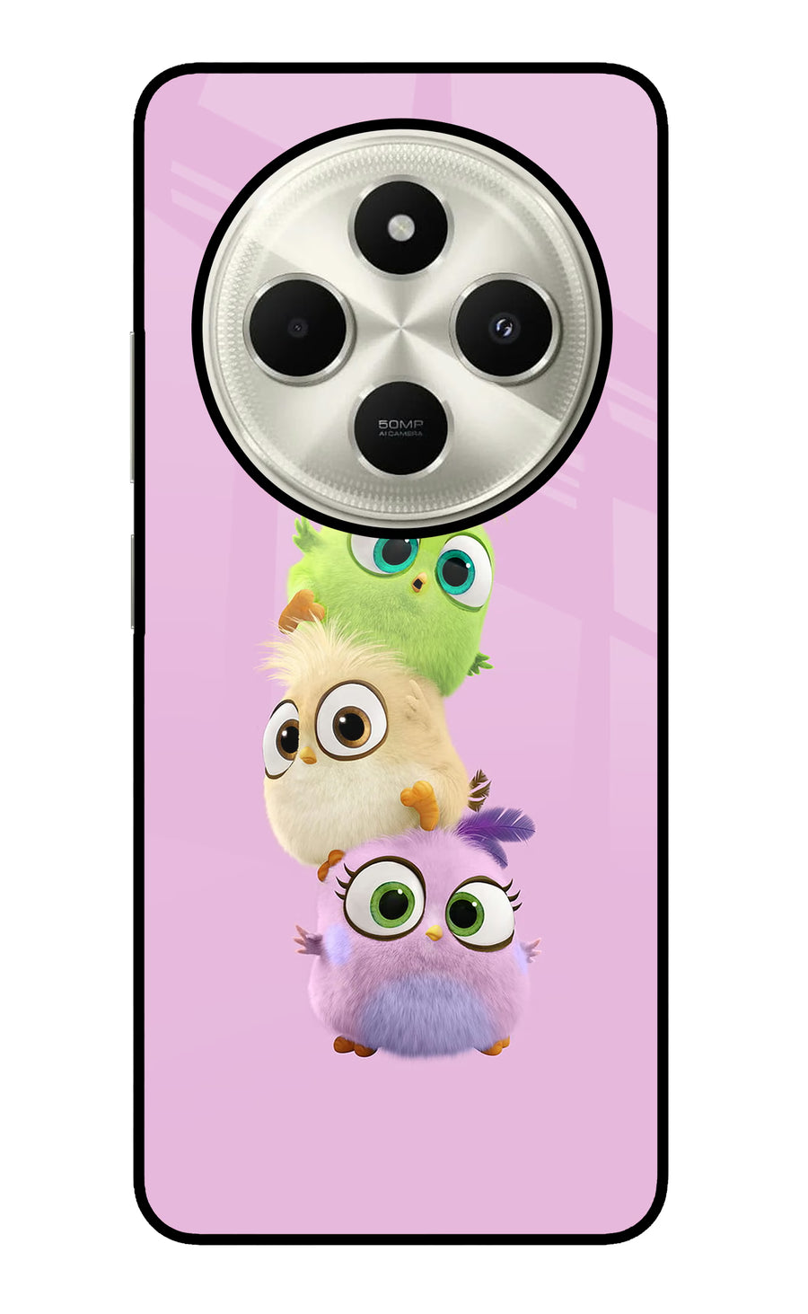 Cute Little Birds Poco C75 5G Back Cover, Glass case