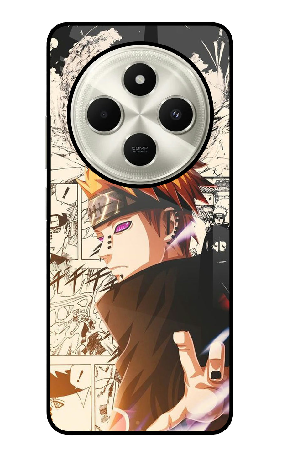 Pain Anime Poco C75 5G Back Cover, Glass case