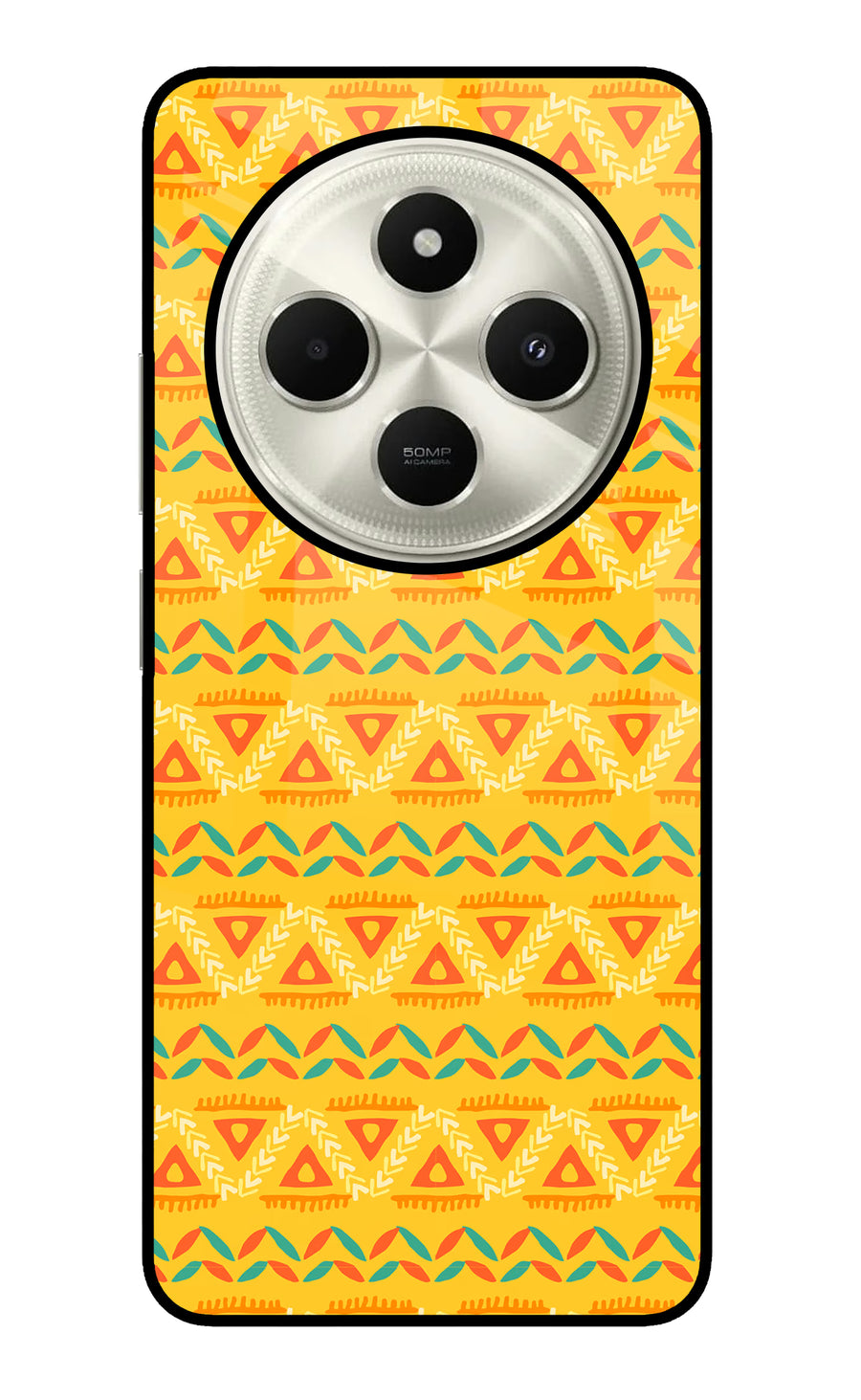 Tribal Pattern Poco C75 5G Back Cover, Glass case