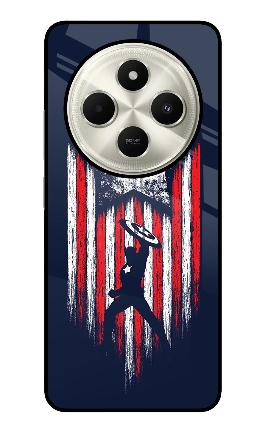 Captain America Marvel Art Poco C75 5G Back Cover, Glass case