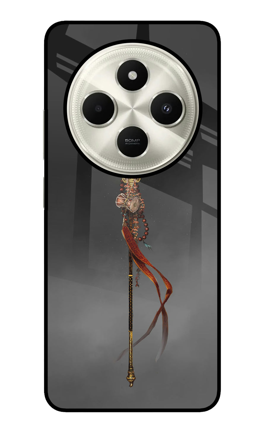 Shiv Trishul Poco C75 5G Back Cover, Glass case