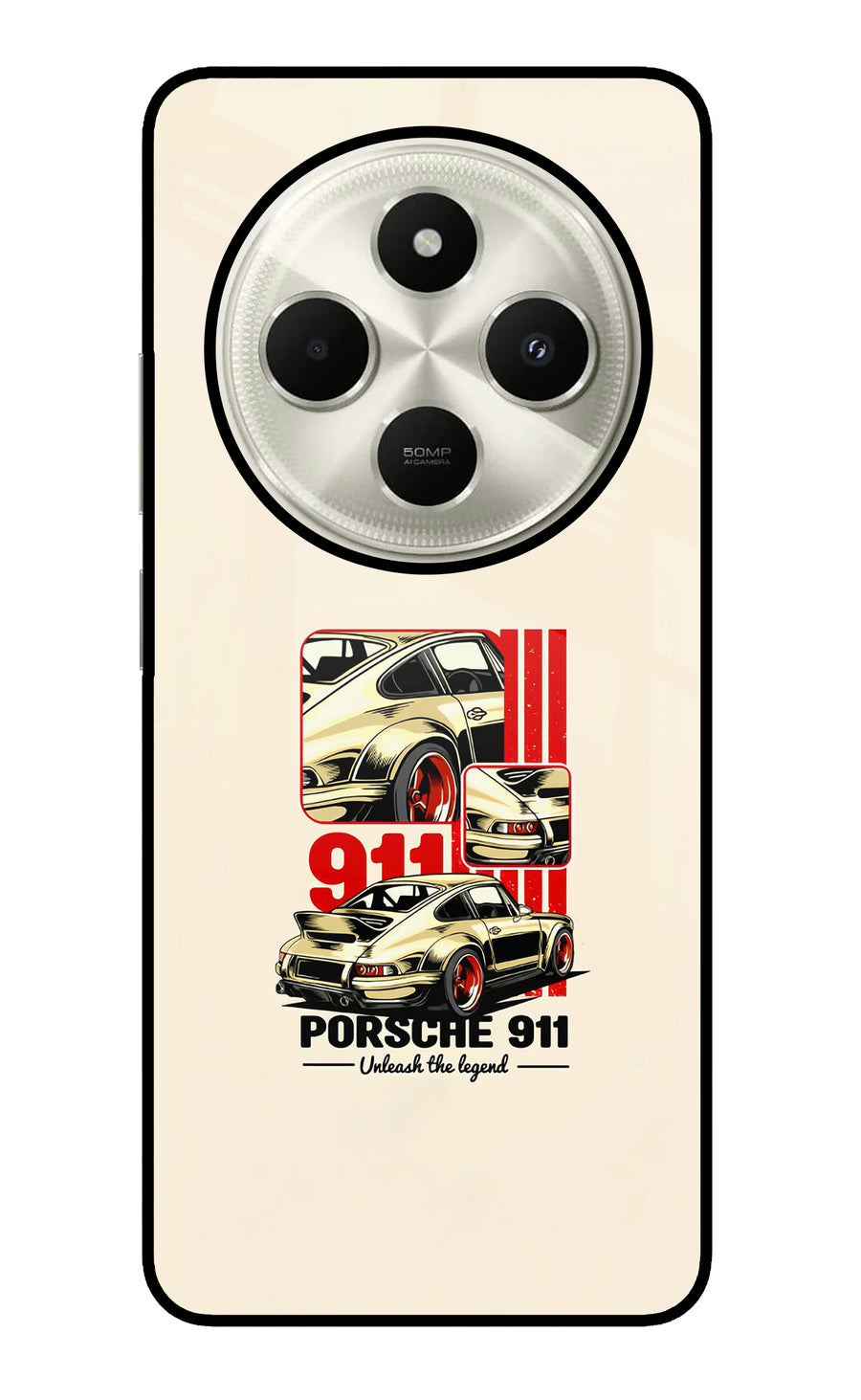 Classic Porsche 911 Poco C75 5G Back Cover, Glass case