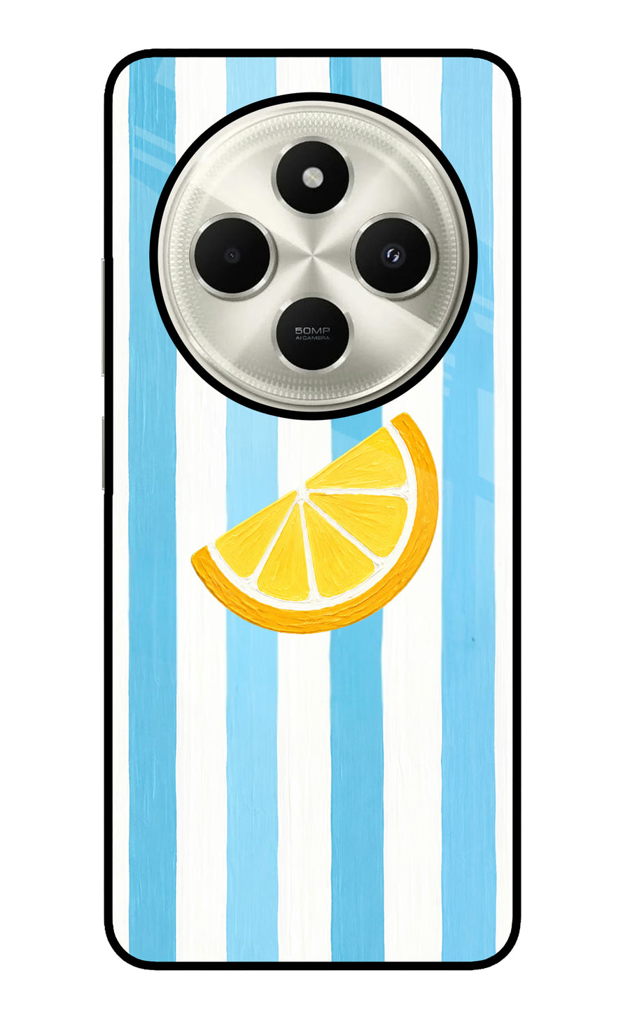 Summer Lemon Poco C75 5G Back Cover, Glass case
