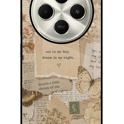 Vintage case Poco C75 5G Glass Case Back Cover by Casekaro