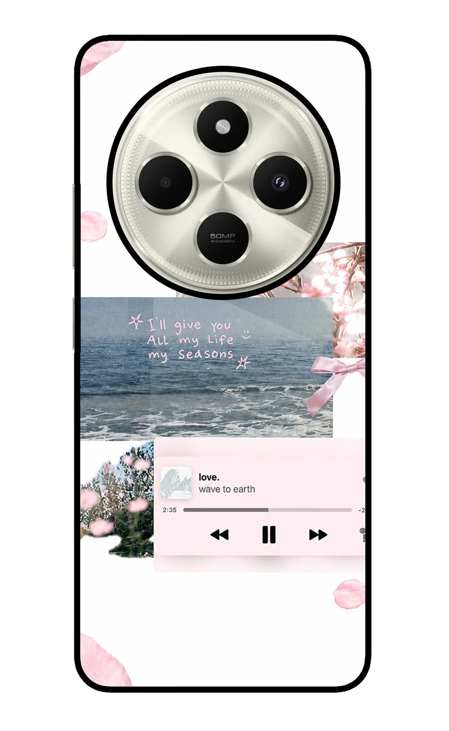 Wave to earth Poco C75 5G Back Cover, Glass case
