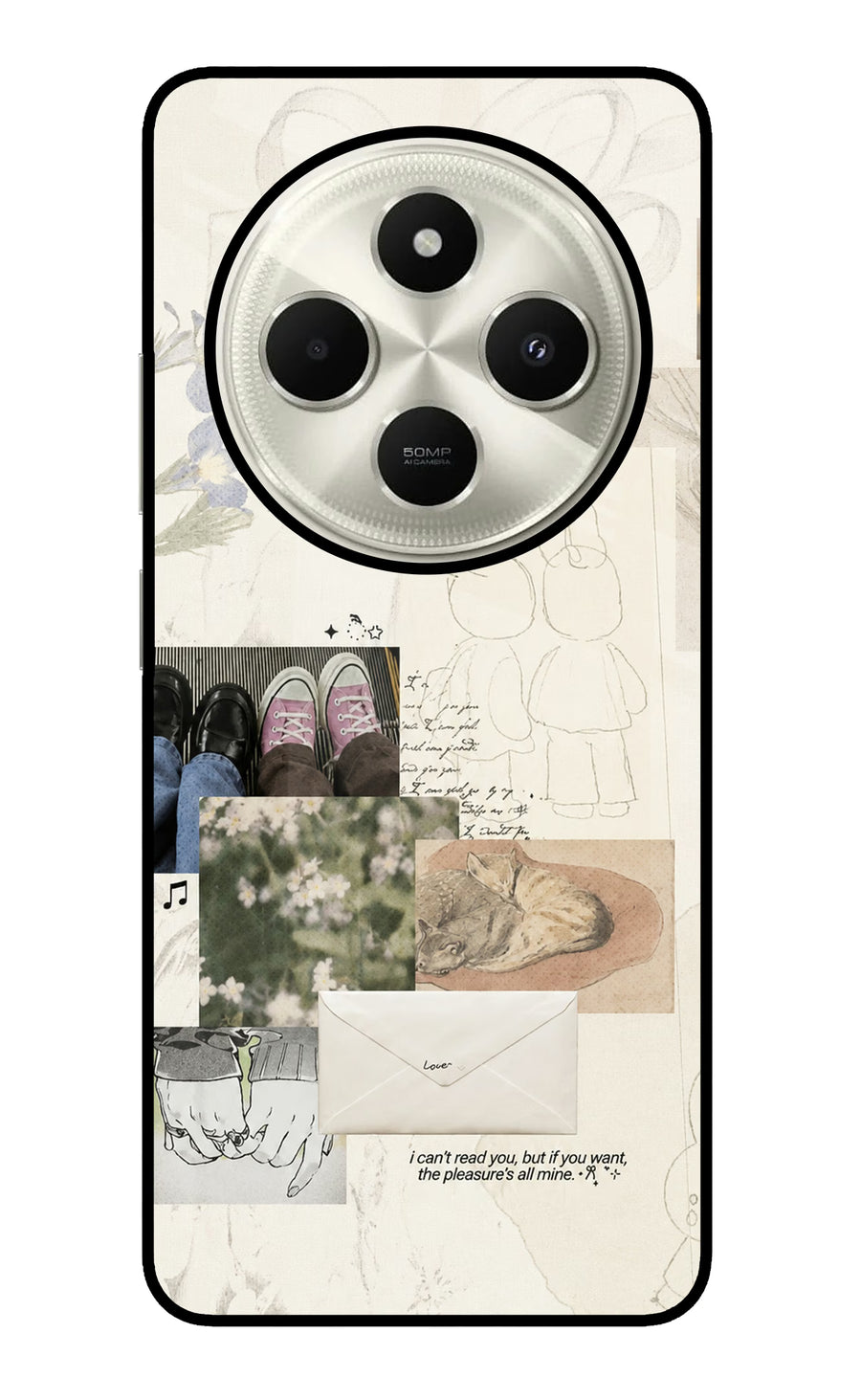 Soft Aesthetic Poco C75 5G Back Cover, Glass case