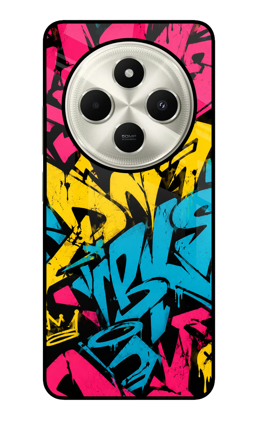 Graffiti Vibe Poco C75 5G Back Cover, Glass case