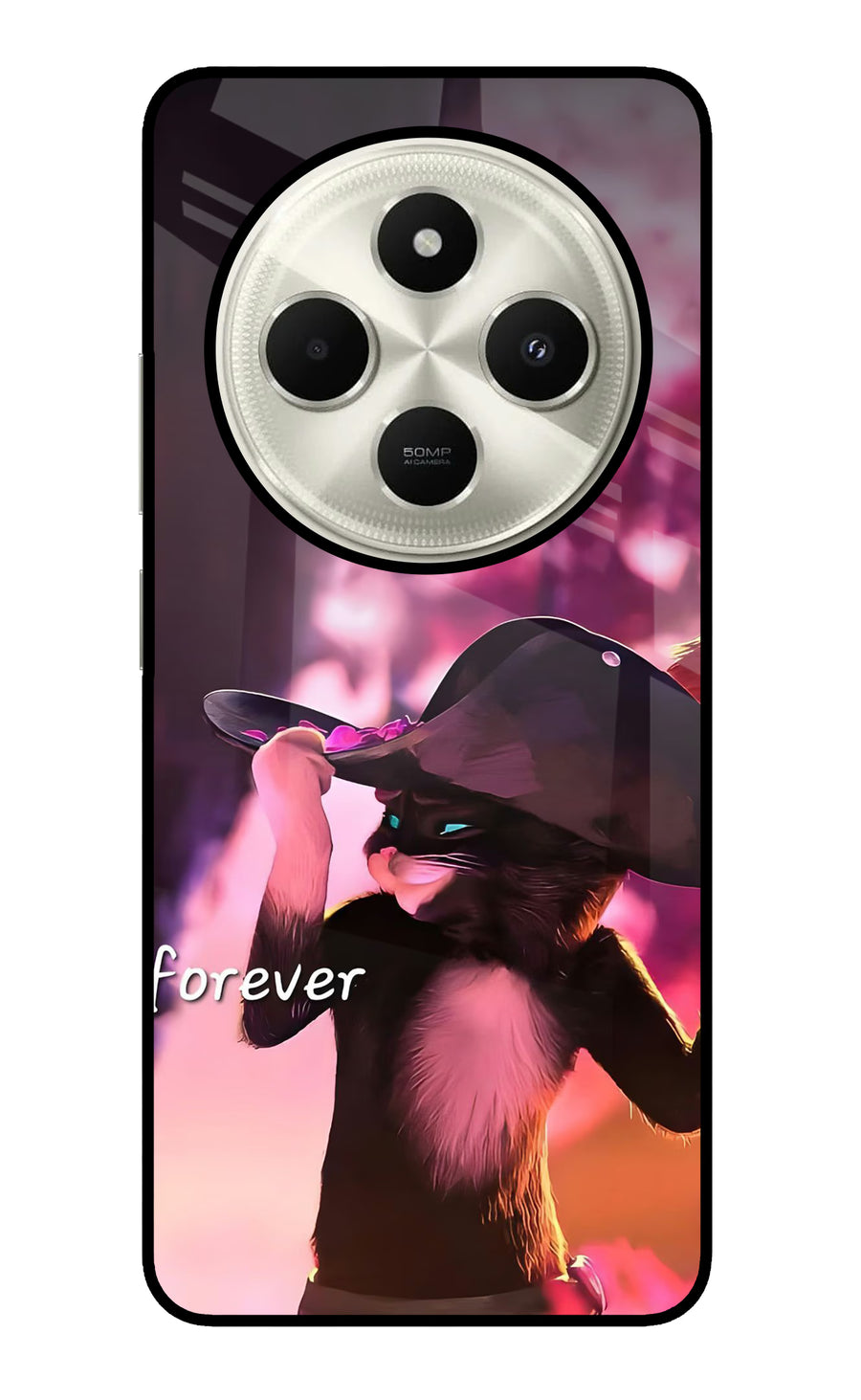 Forever Cat Poco C75 5G Back Cover, Glass case