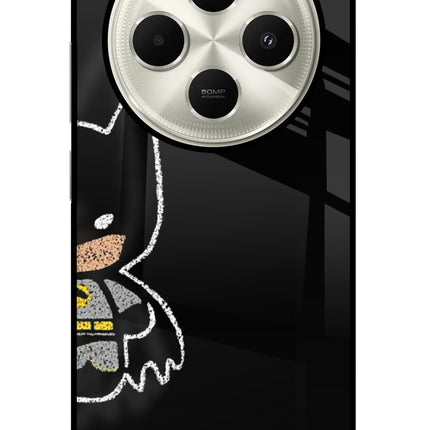 Bat Kitty Poco C75 5G Glass Case Back Cover by Casekaro