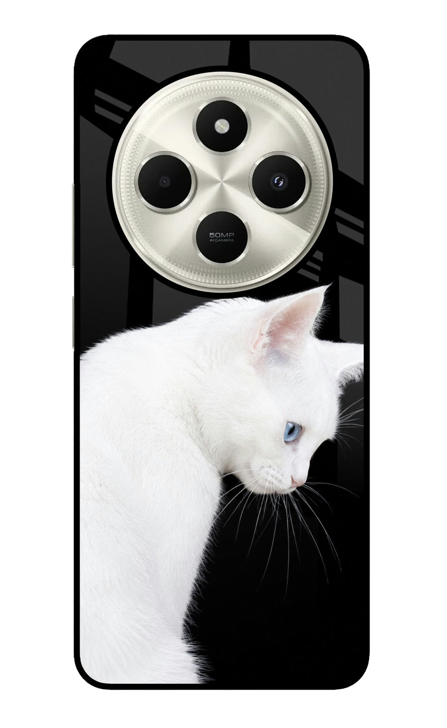 Snow Gaze Poco C75 5G Back Cover, Glass case