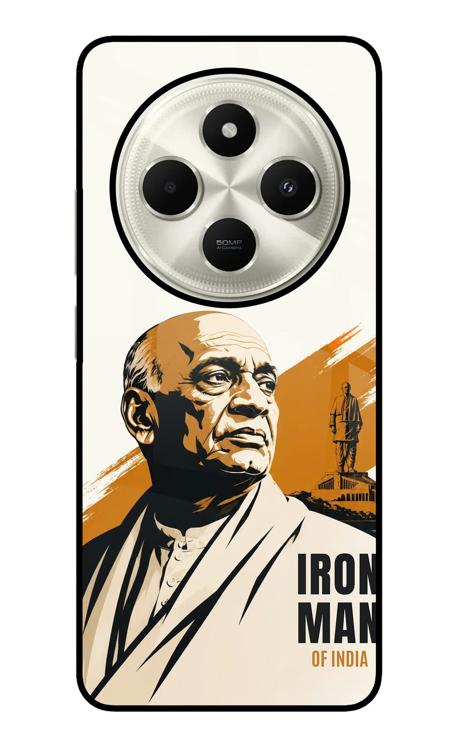 Sardar Patel Iron Will Poco C75 5G Back Cover, Glass case