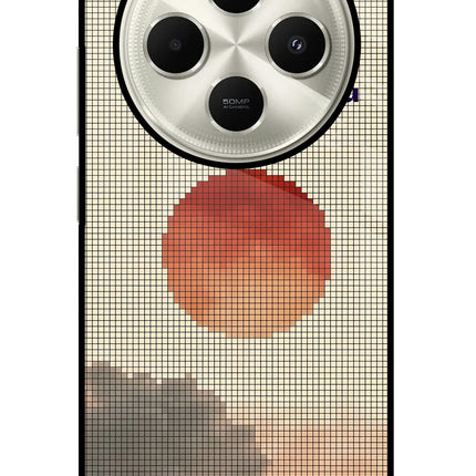 Pixel Sun Poco C75 5G Glass Case Back Cover by Casekaro