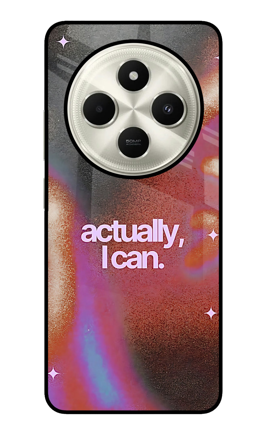Pink Aura Poco C75 5G Back Cover, Glass case