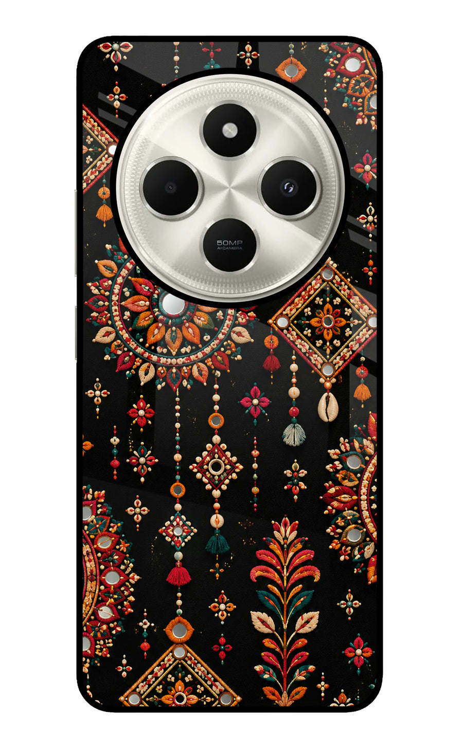 Boho Noir Poco C75 5G Back Cover, Glass case