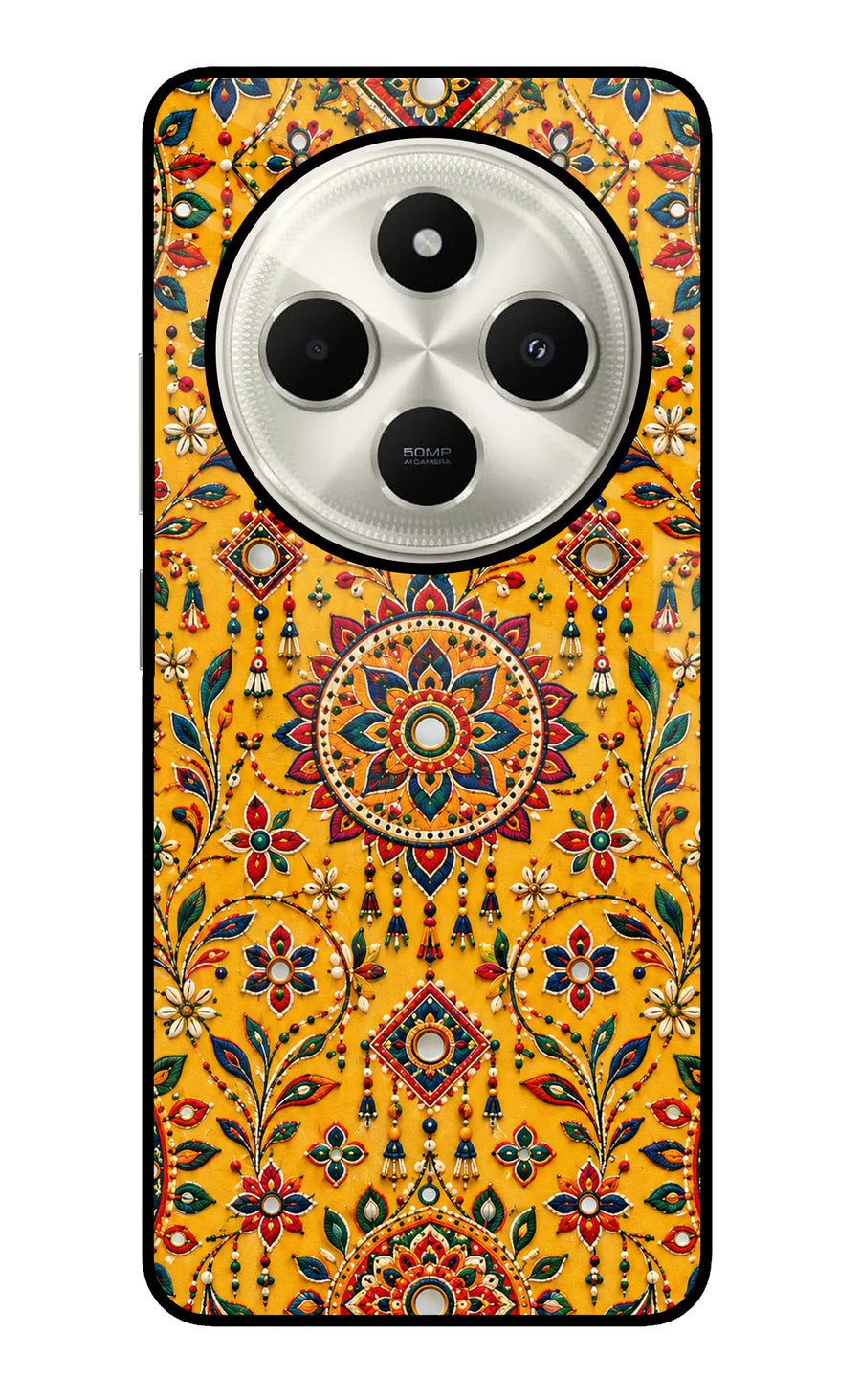 Sunlit Aura Poco C75 5G Back Cover, Glass case