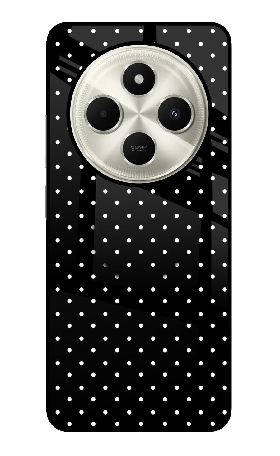 White Dots Poco C75 5G Pop Case, Glass case