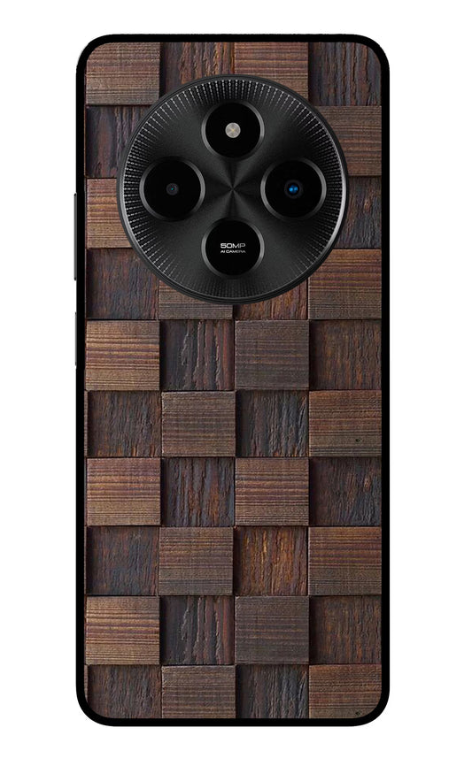 Wooden Cube Design Poco M7 5G Glass Case