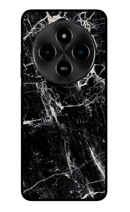 Black Marble Texture Poco M7 5G Glass Case