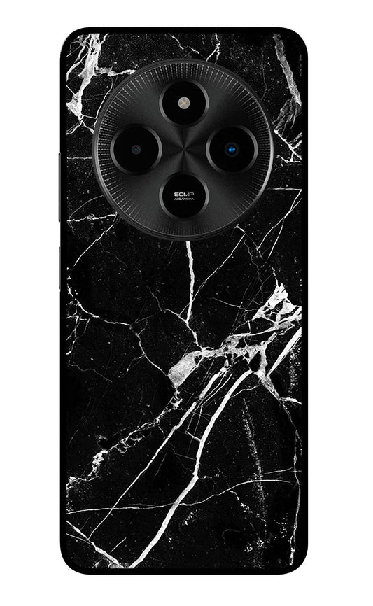 Black Marble Pattern Poco M7 5G Glass Case