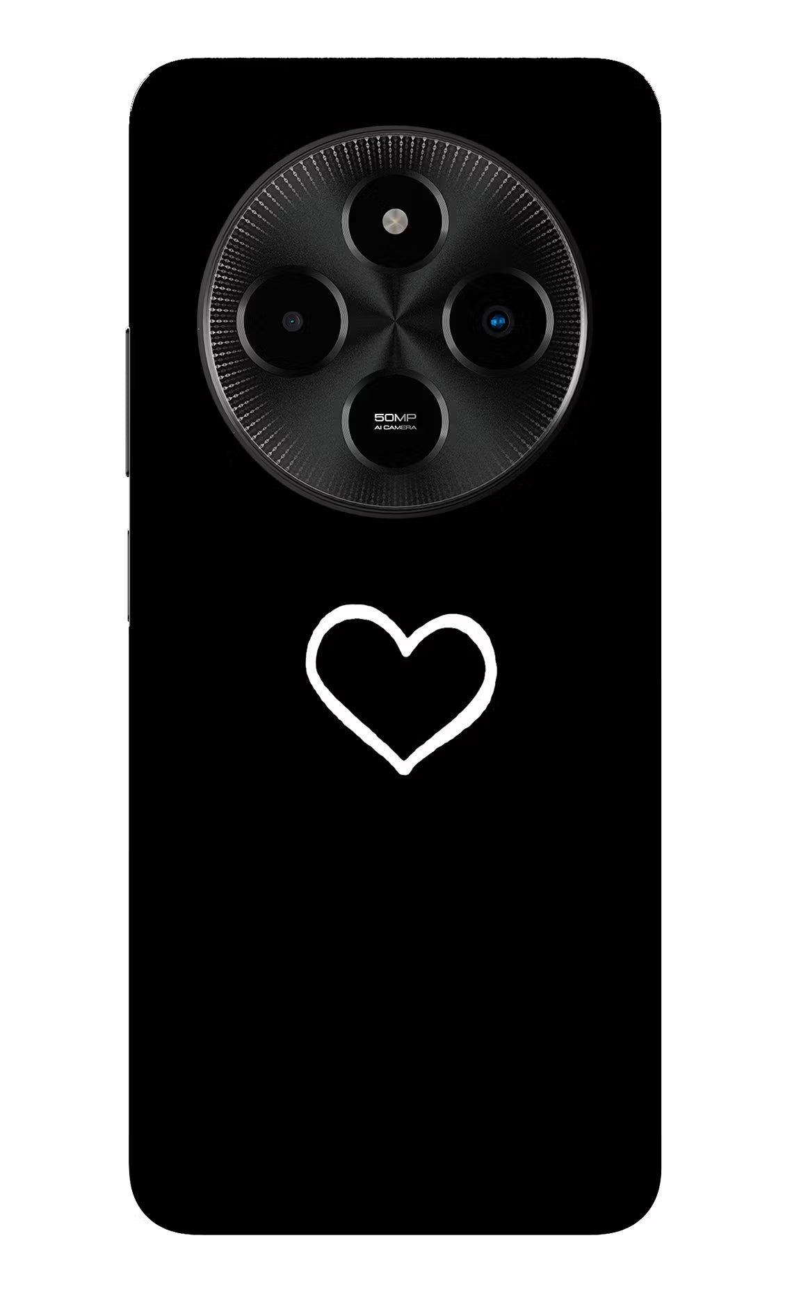Heart Poco M7 5G Glass Case