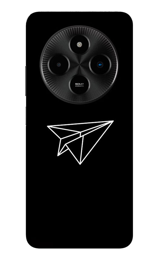 Paper Plane White Poco M7 5G Glass Case