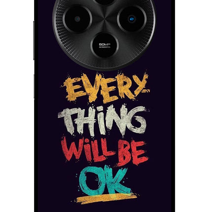 Everything Will Be Ok Poco M7 5G Glass Case Back Cover by Casekaro
