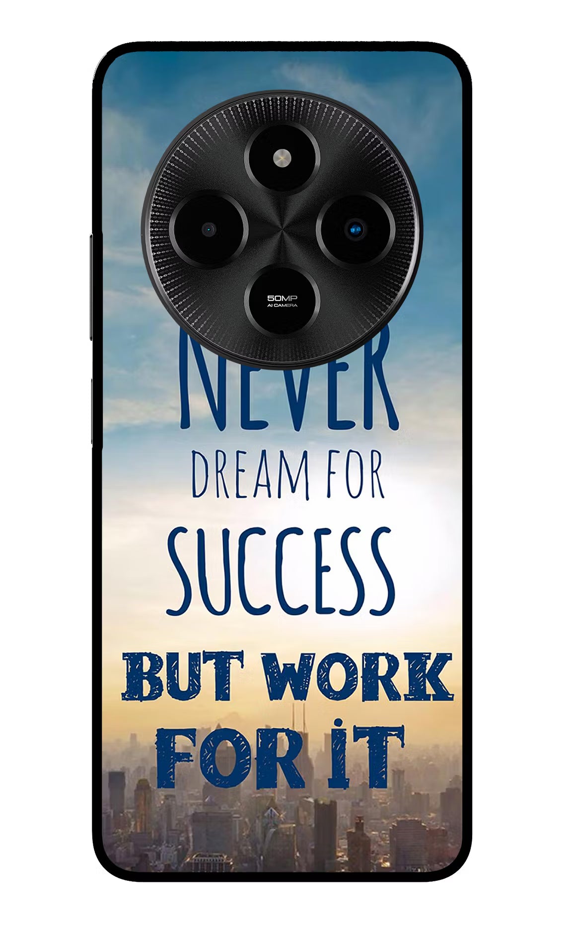 Never Dream For Success But Work For It Poco M7 5G Glass Case
