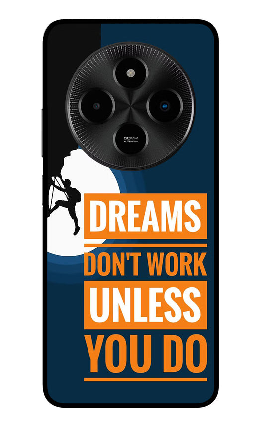 Dreams Don’T Work Unless You Do Poco M7 5G Glass Case
