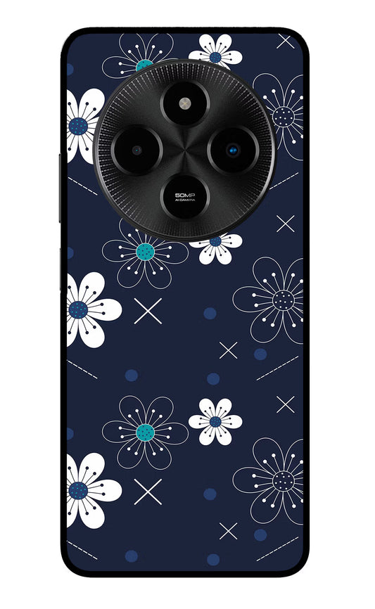 Flowers Poco M7 5G Glass Case