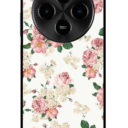 Flowers Poco M7 5G Glass Case Back Cover by Casekaro