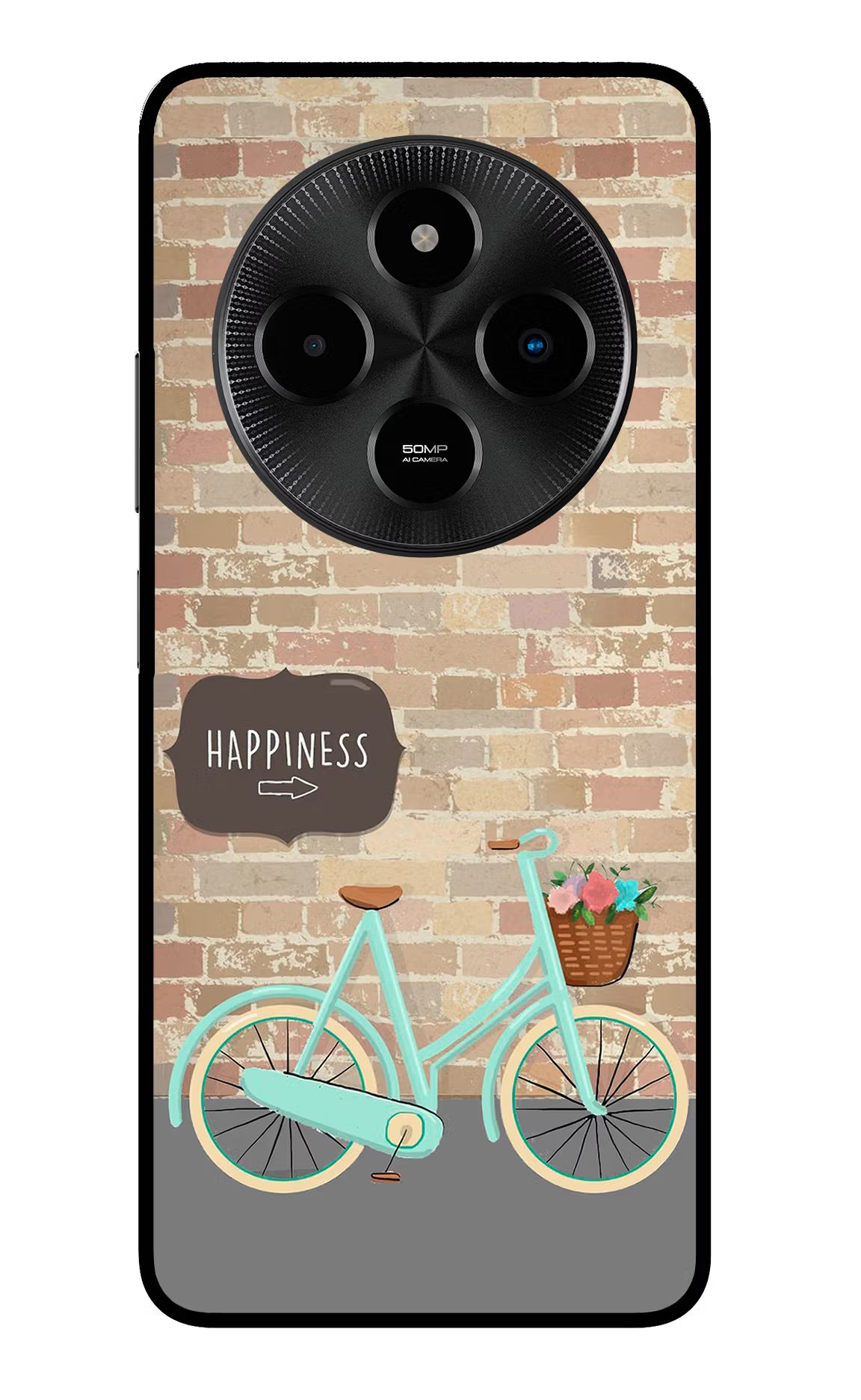 Happiness Artwork Poco M7 5G Glass Case Back Cover by Casekaro