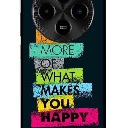 Do More Of What Makes You Happy Poco M7 5G Glass Case Back Cover by Casekaro