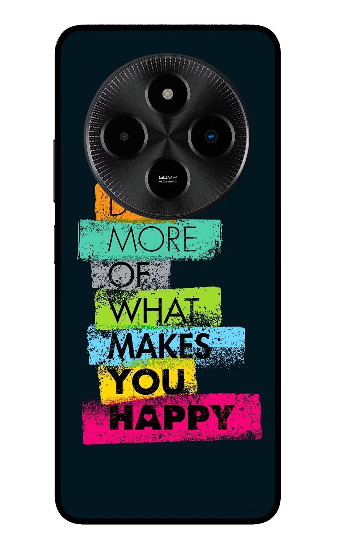 Do More Of What Makes You Happy Poco M7 5G Glass Case Back Cover by Casekaro
