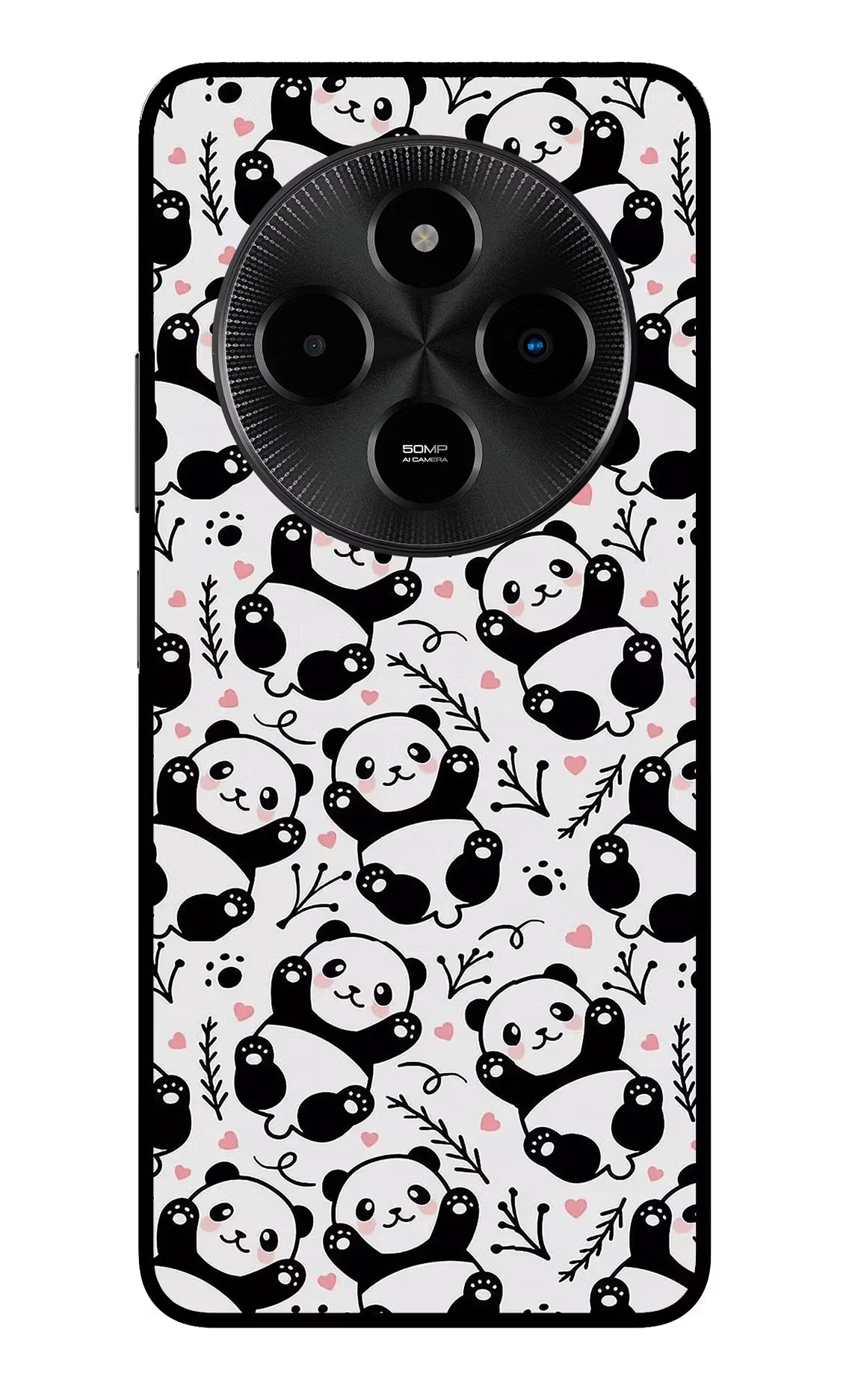 Cute Panda Poco M7 5G Glass Case