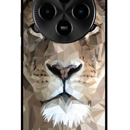 Lion Art Poco M7 5G Glass Case Back Cover by Casekaro