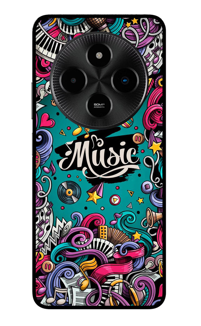 Music Graffiti Poco M7 5G Glass Case
