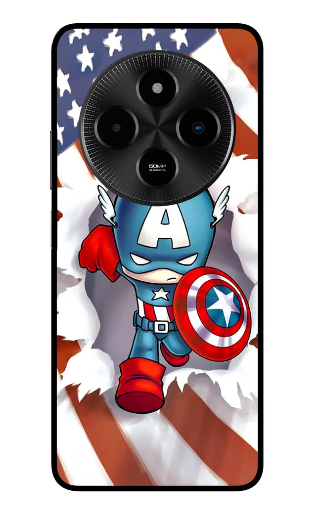 Captain America Poco M7 5G Glass Case