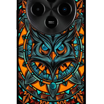 Angry Owl Art Poco M7 5G Glass Case