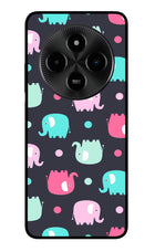 Elephants Poco M7 5G Glass Case