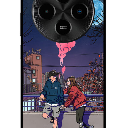 Chilling Couple Poco M7 5G Glass Case